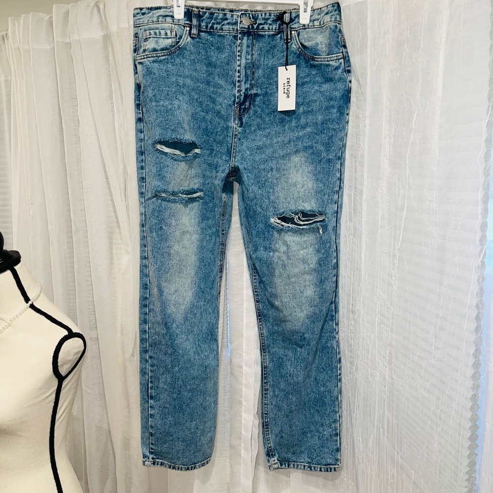Brand New! Refuge High Rise Straight Leg Dad Style Jeans Size 13 (NWT)